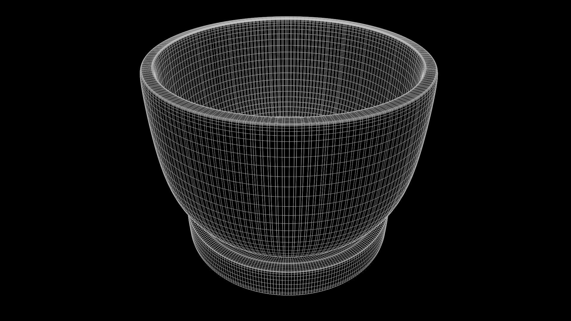 Vases and pots-Ceramic Succulent Pot-PBR 3D MODEL  Low-poly 3D model_3