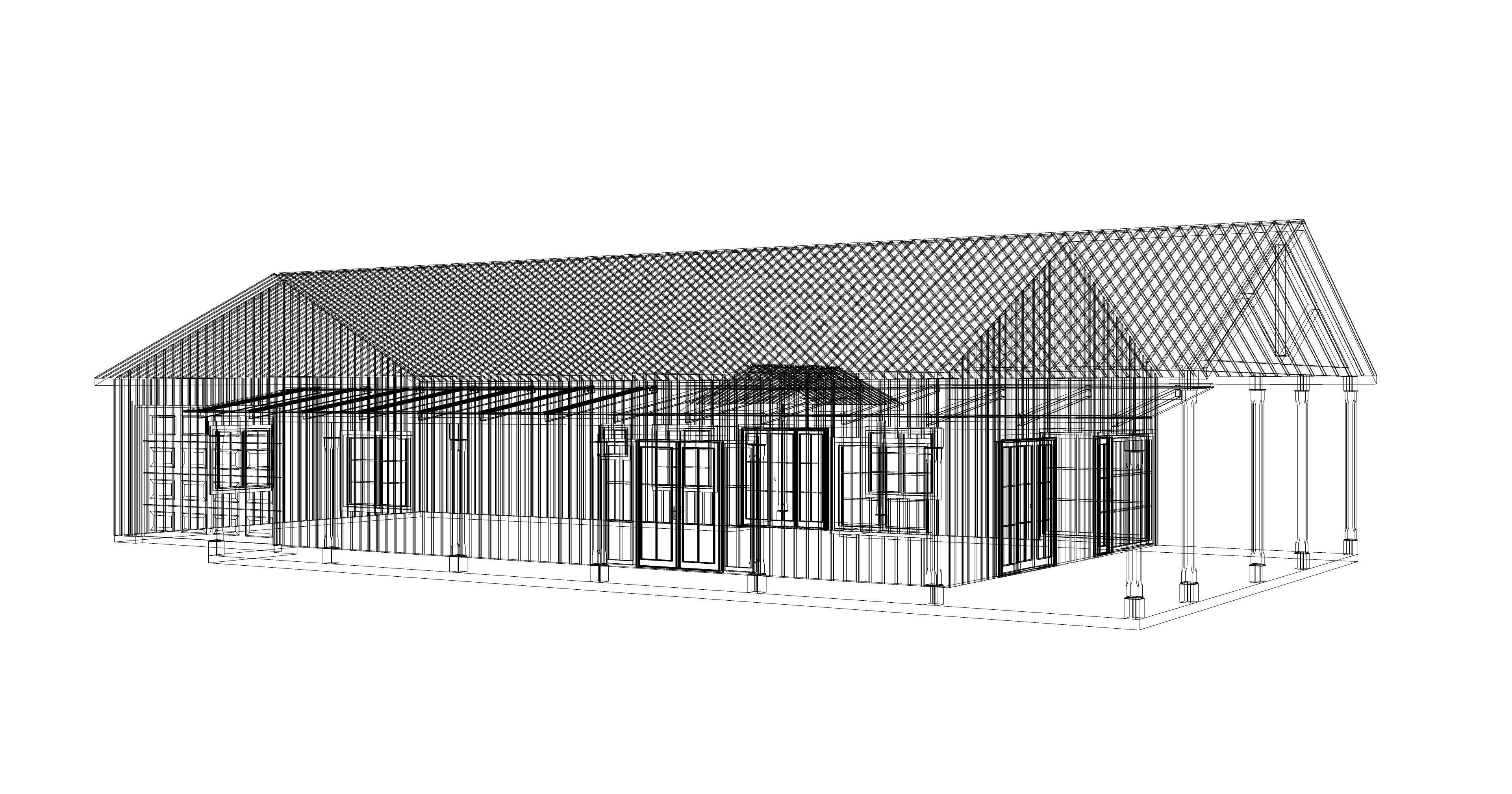 Barndominium House 036 -Archimple LLC Low-poly 3D model_6