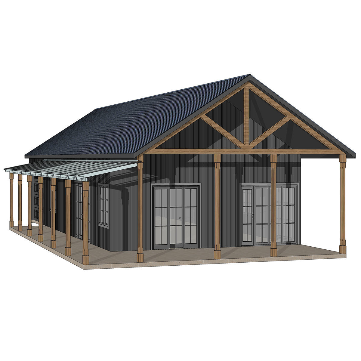 Barndominium House 036 -Archimple LLC Low-poly 3D model_5