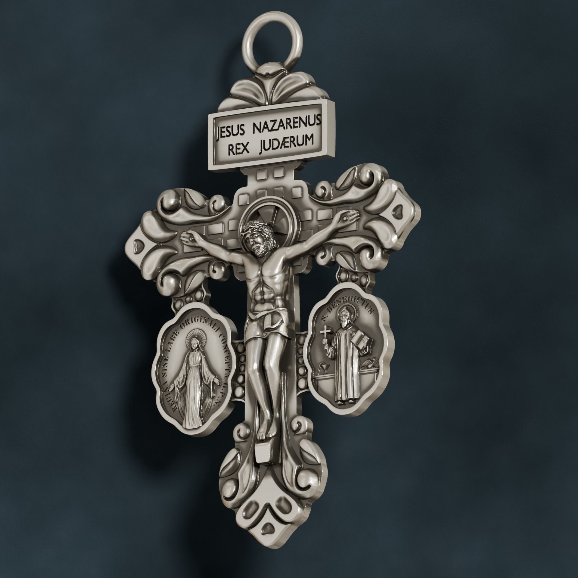 Pardon Crucifix pendant 3D print model_2