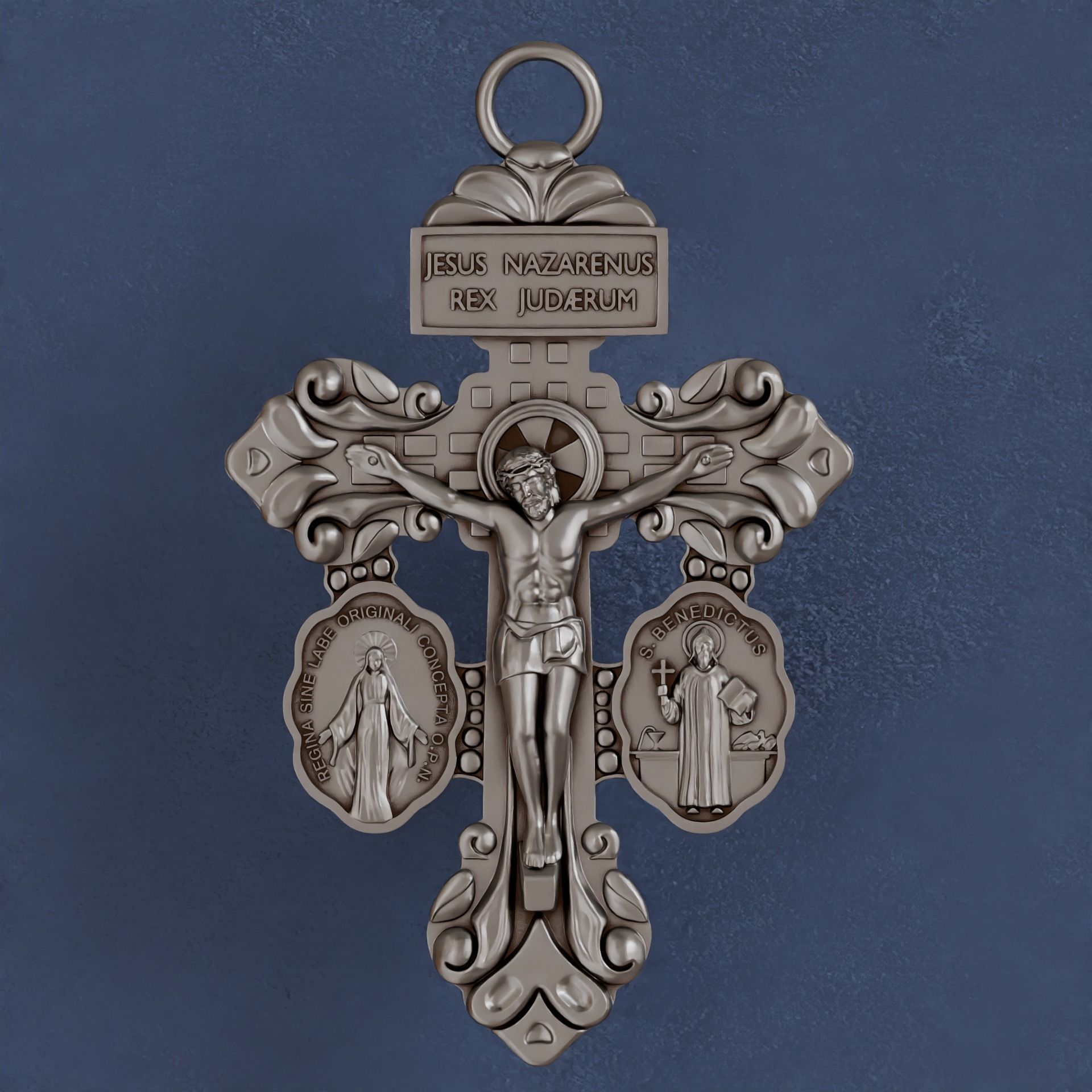 Pardon Crucifix pendant 3D print model_8