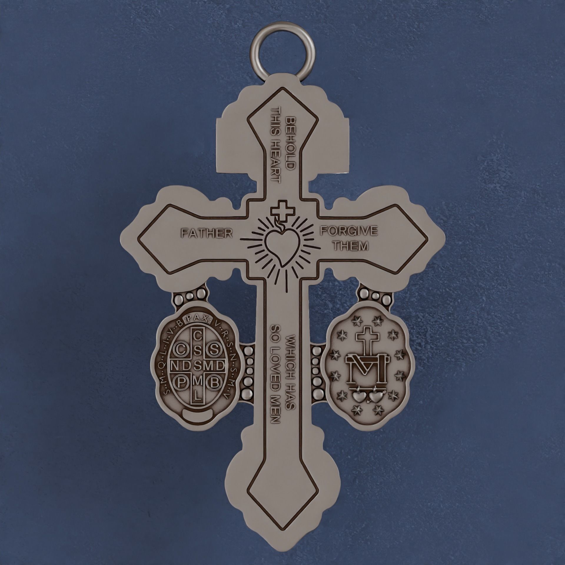 Pardon Crucifix pendant 3D print model_9