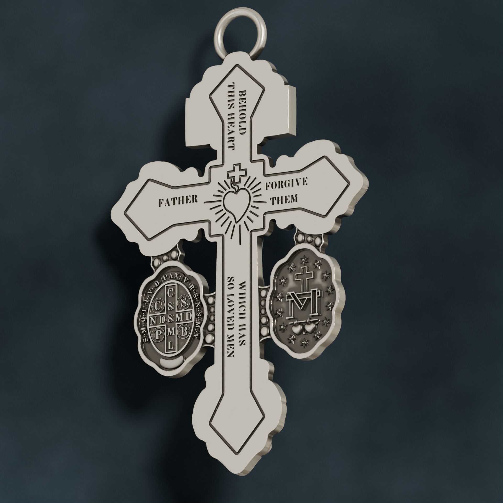 Pardon Crucifix pendant 3D print model_3