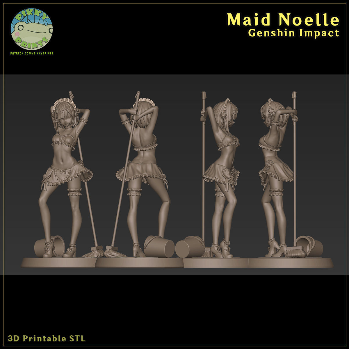 Maid Noelle - Genshin Impact 3D print model_4