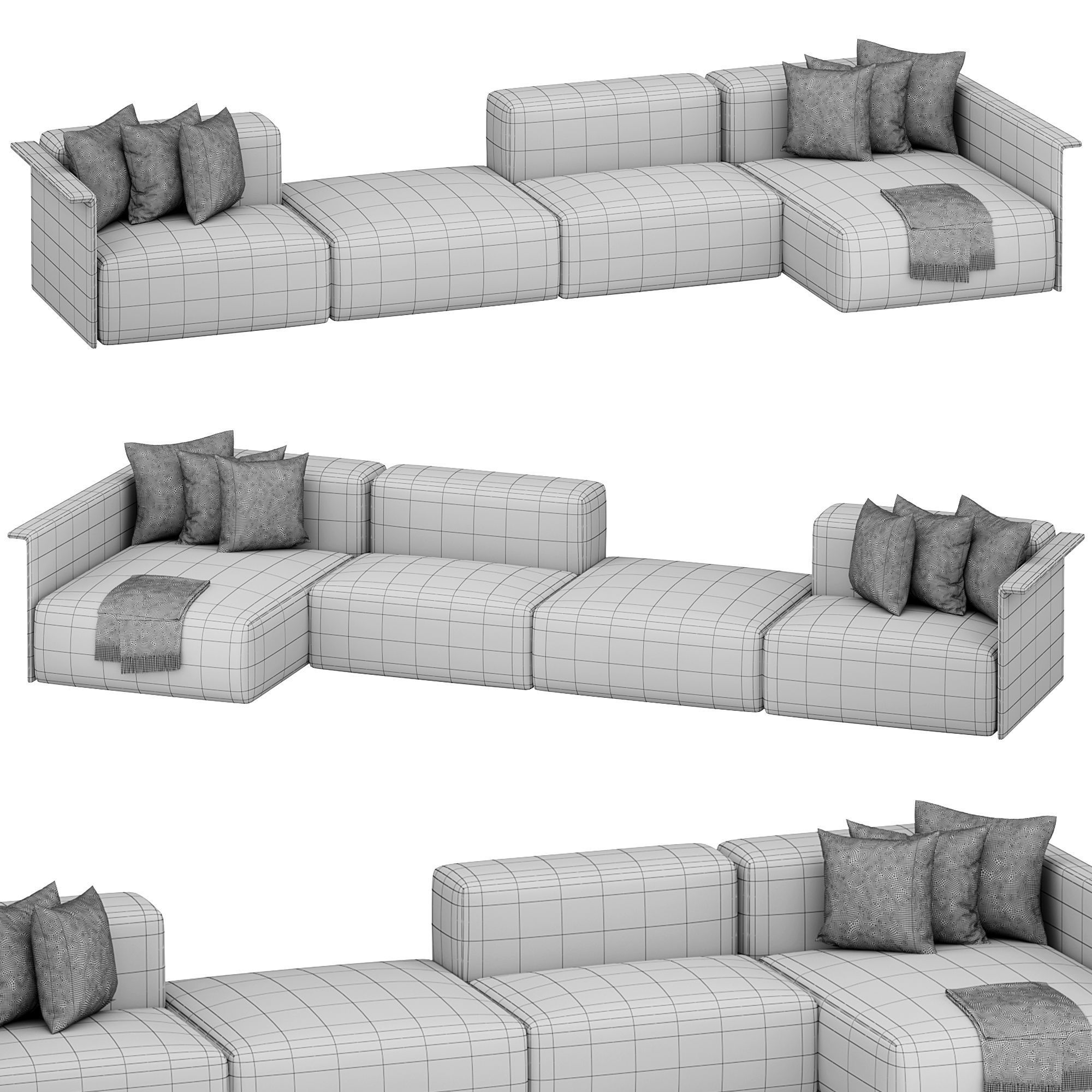 Arcade Sofa Sytem sofa by twentytwentyone 3D model_2