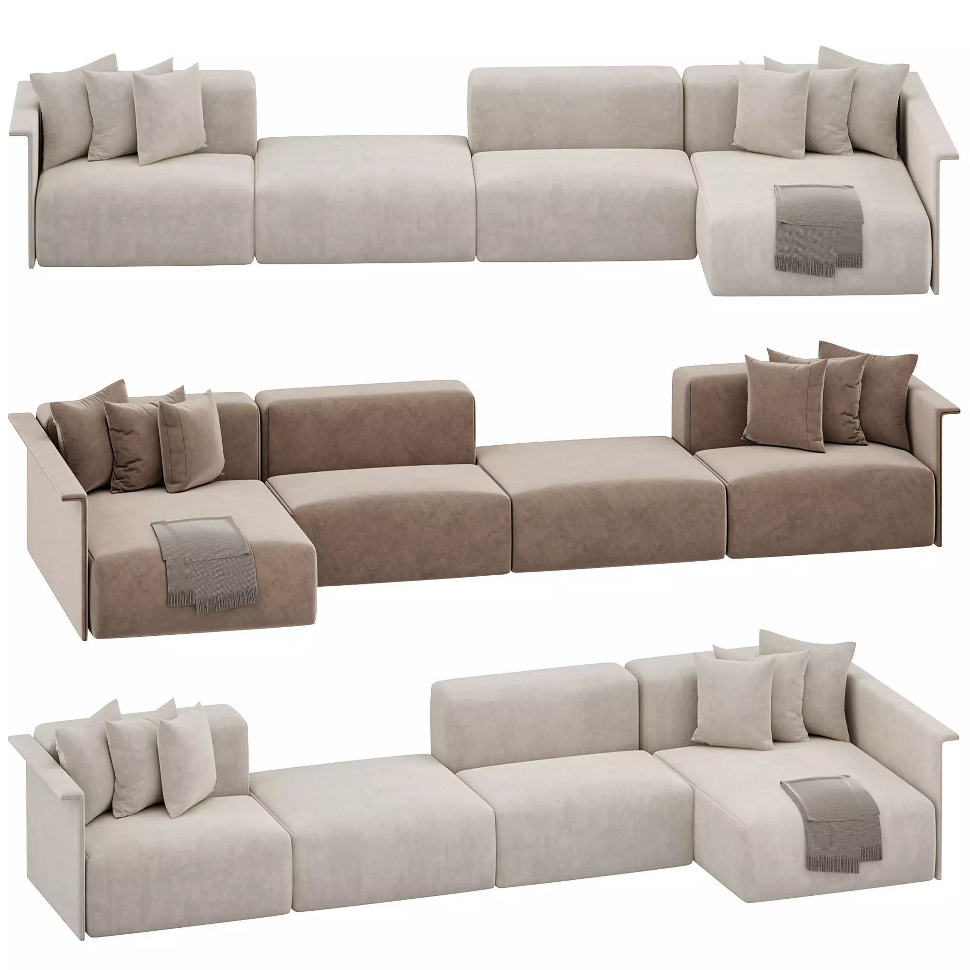 Arcade Sofa Sytem sofa by twentytwentyone 3D model_0