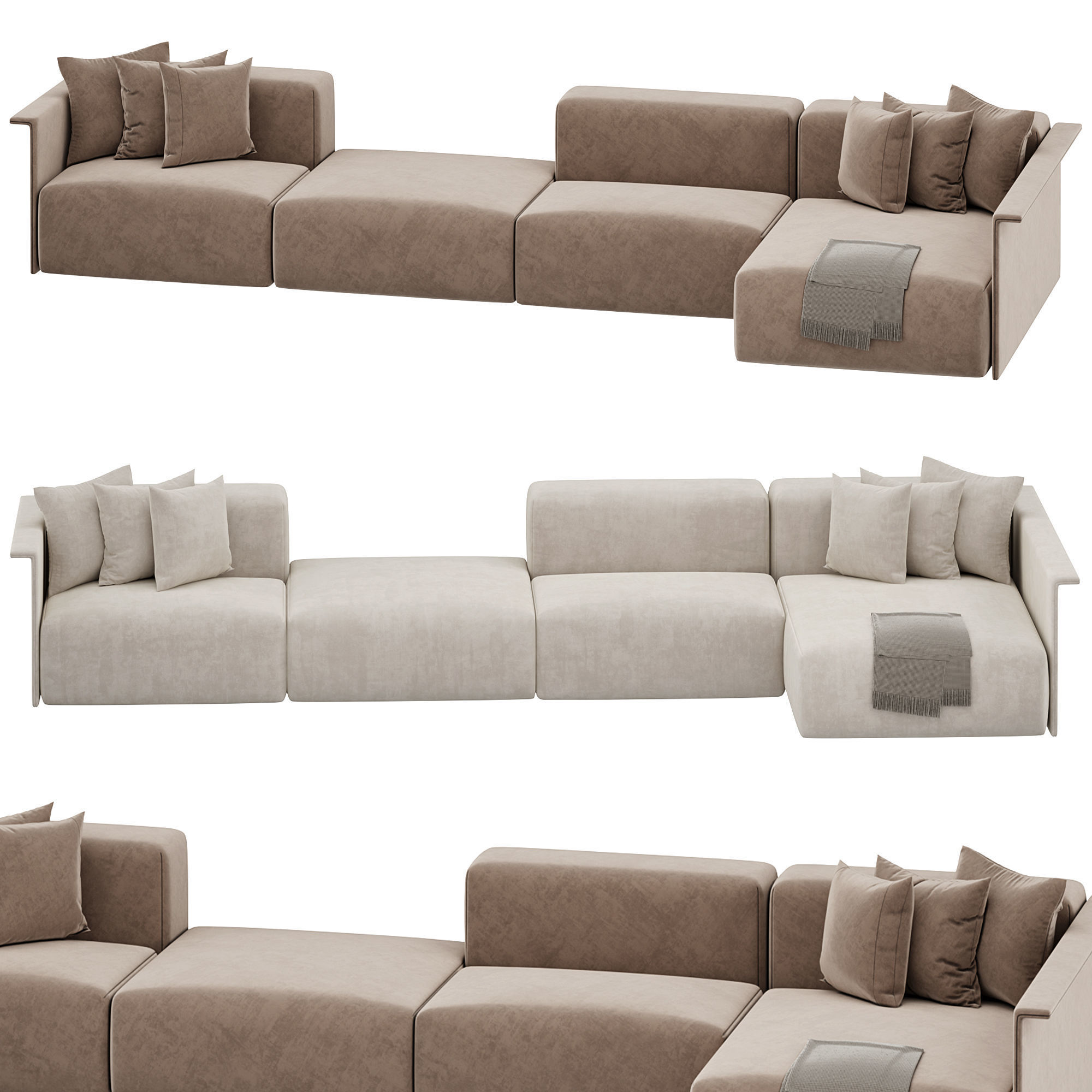 Arcade Sofa Sytem sofa by twentytwentyone 3D model_1