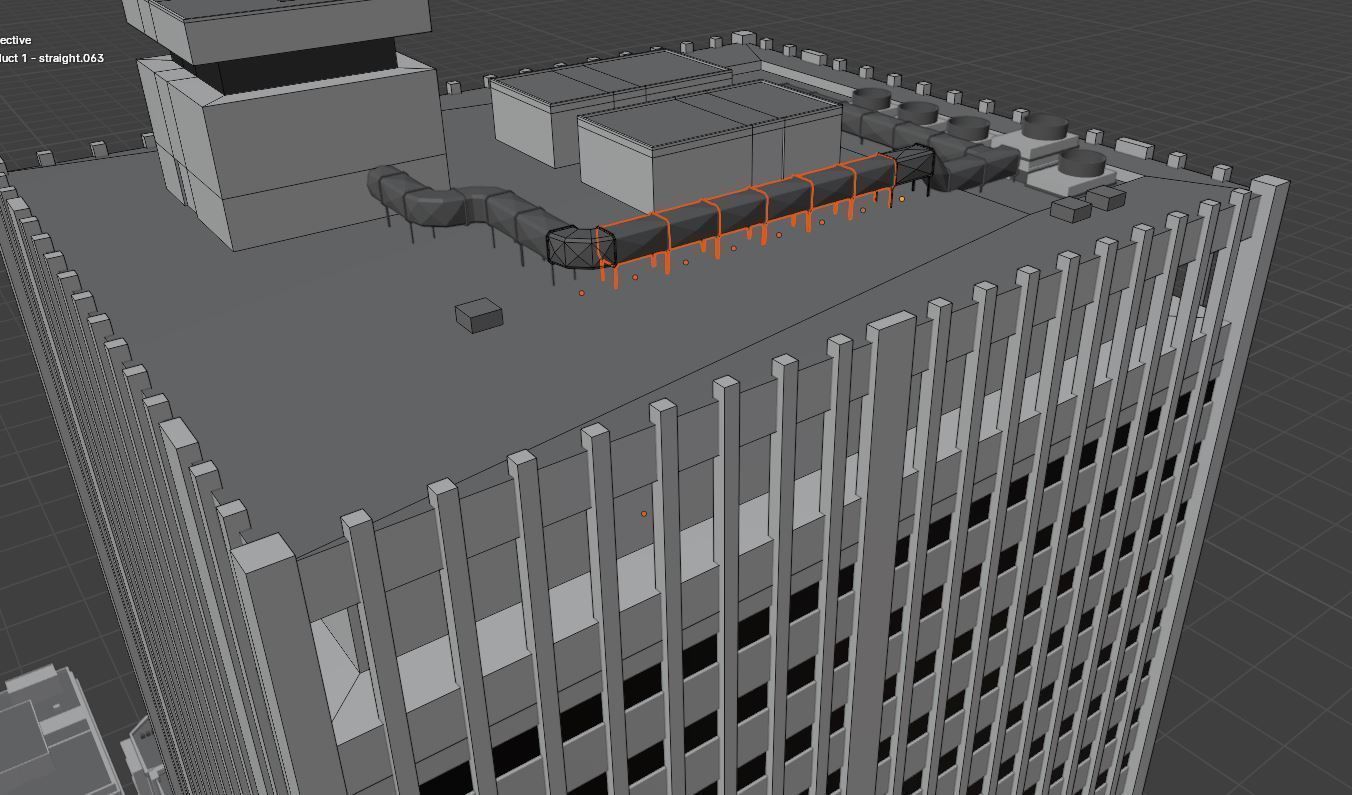 City Downtown Skyscraper Street Low-poly 3D model_17