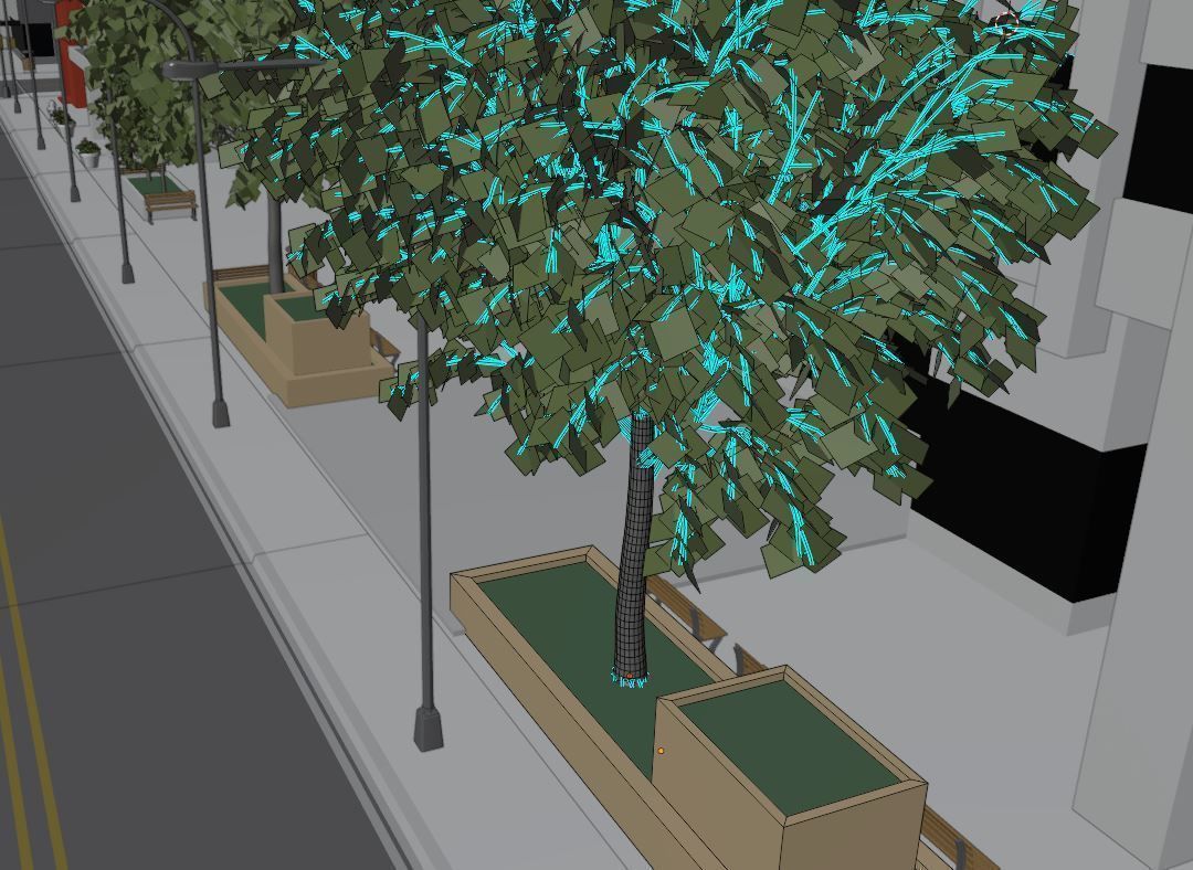 City Downtown Skyscraper Street Low-poly 3D model_18