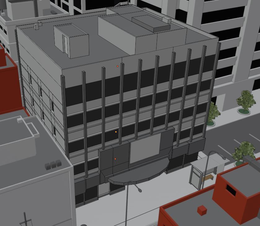 City Downtown Skyscraper Street Low-poly 3D model_20