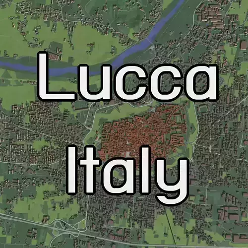Lucca Italy - city and urban 3D model