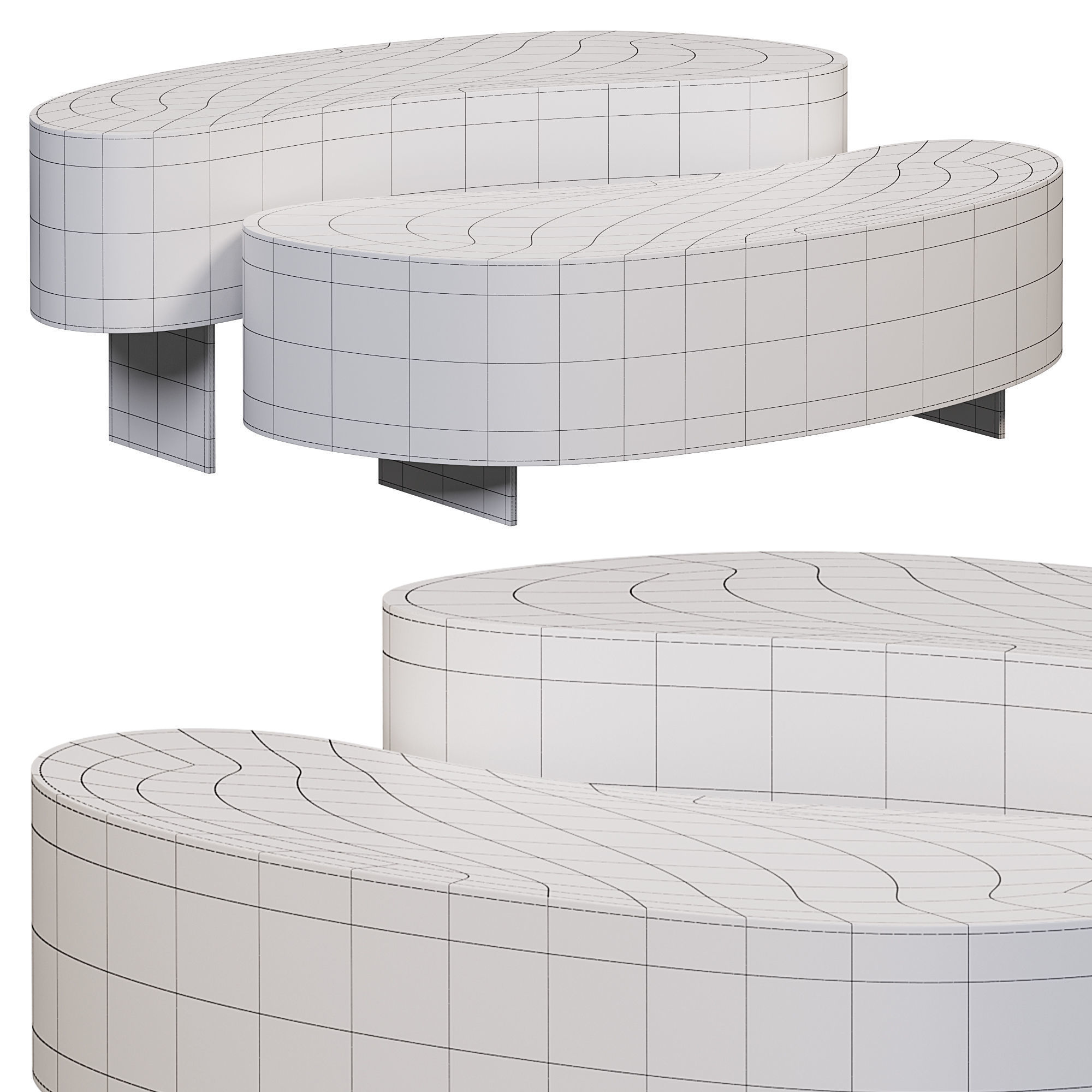 Adalia Coffee table by Marcopoloimports 3D model_2