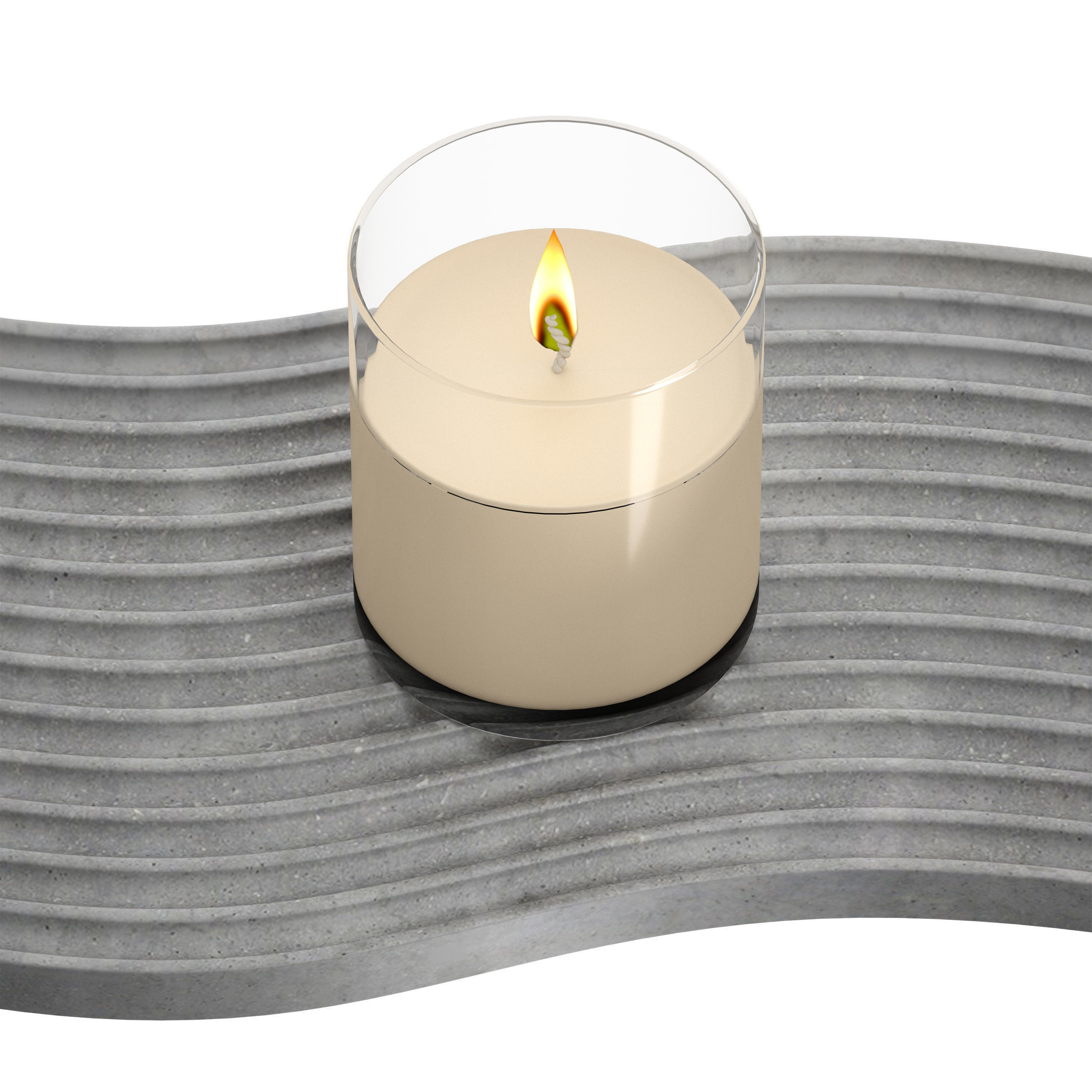 Decorative set - notepad pen candle stand 3D model_11
