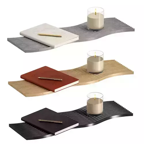 Decorative set - notepad pen candle stand