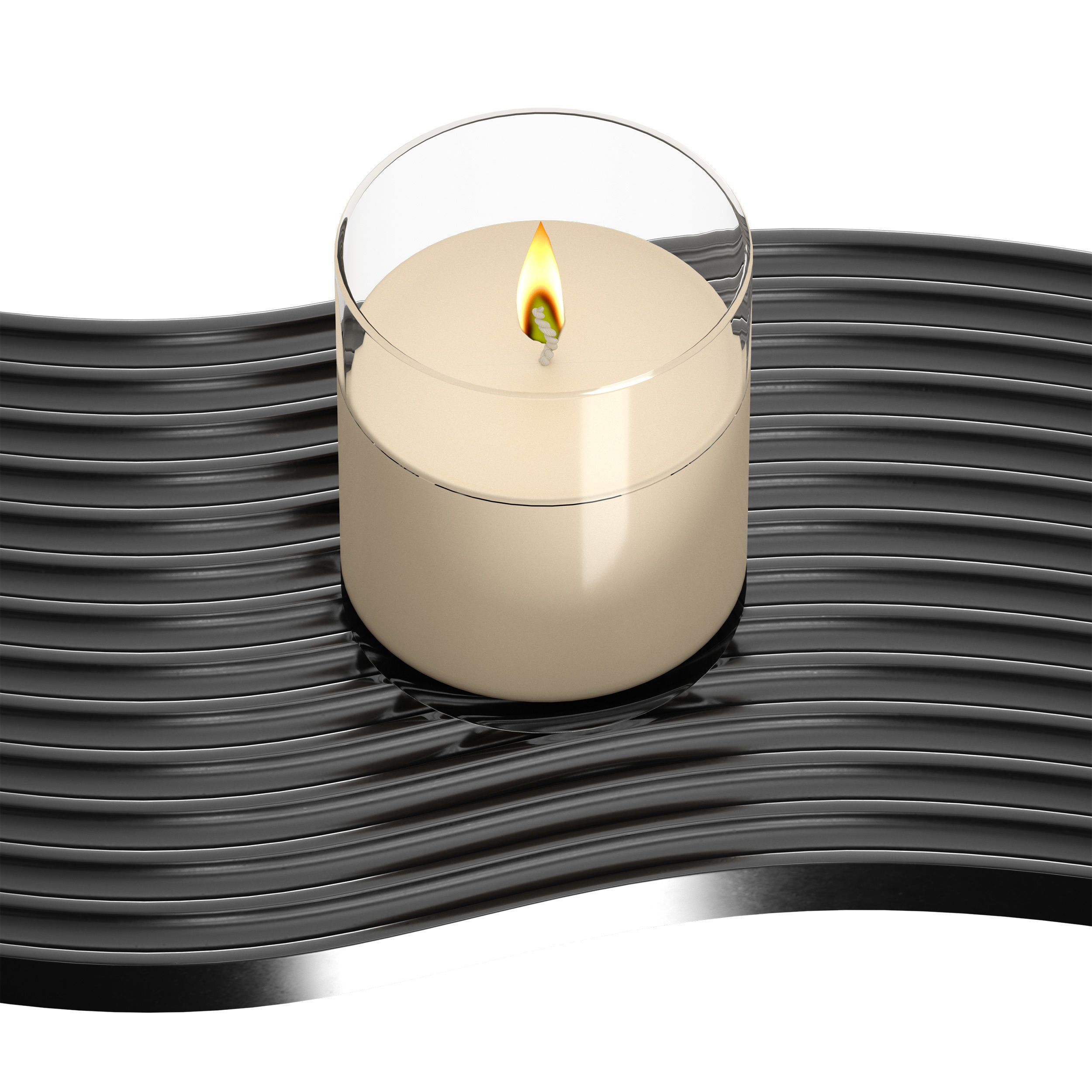 Decorative set - notepad pen candle stand 3D model_10