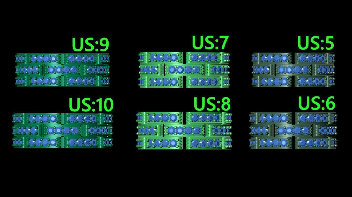 Link bands 3D print model_24