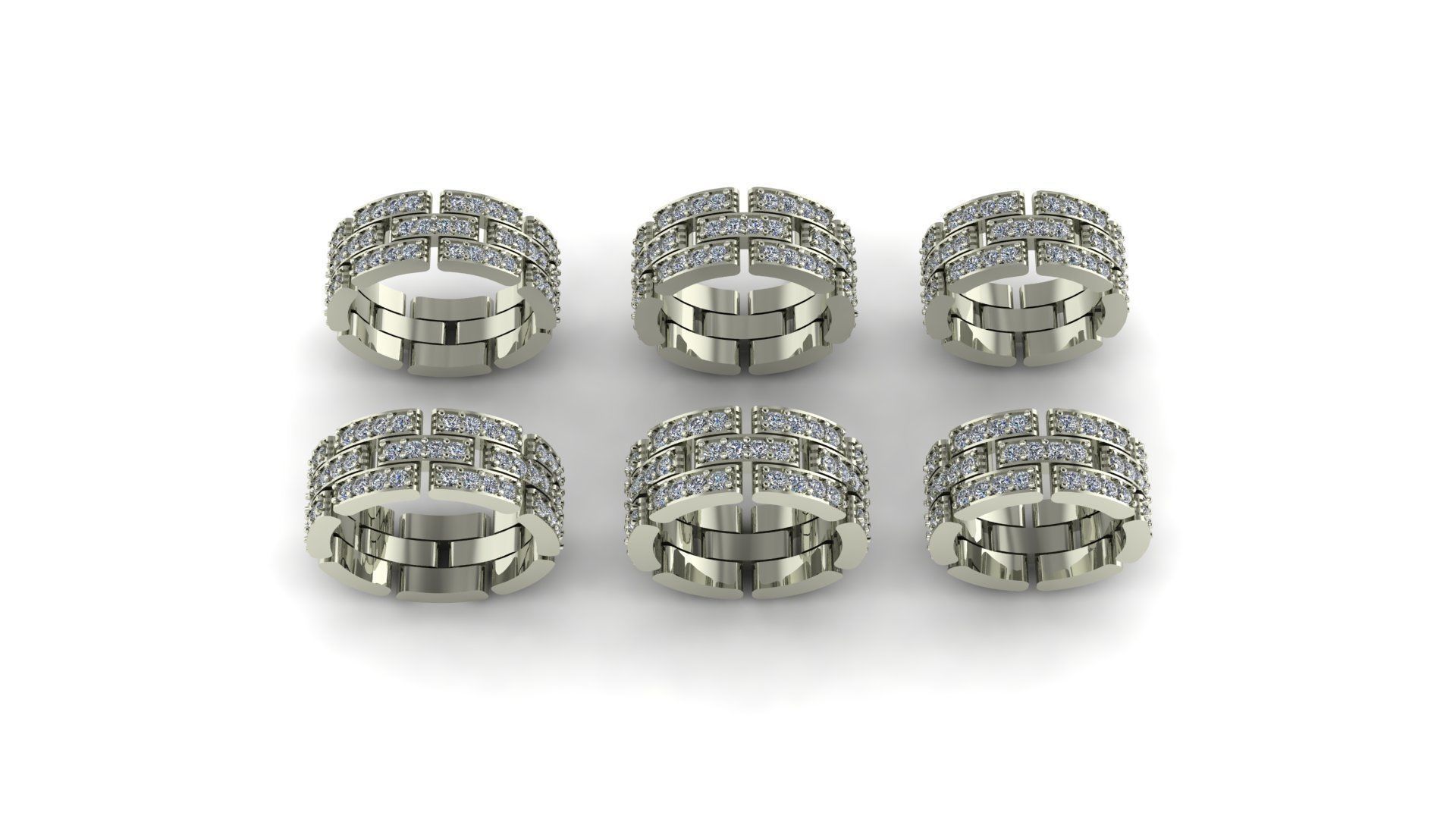 Link bands 3D print model_6