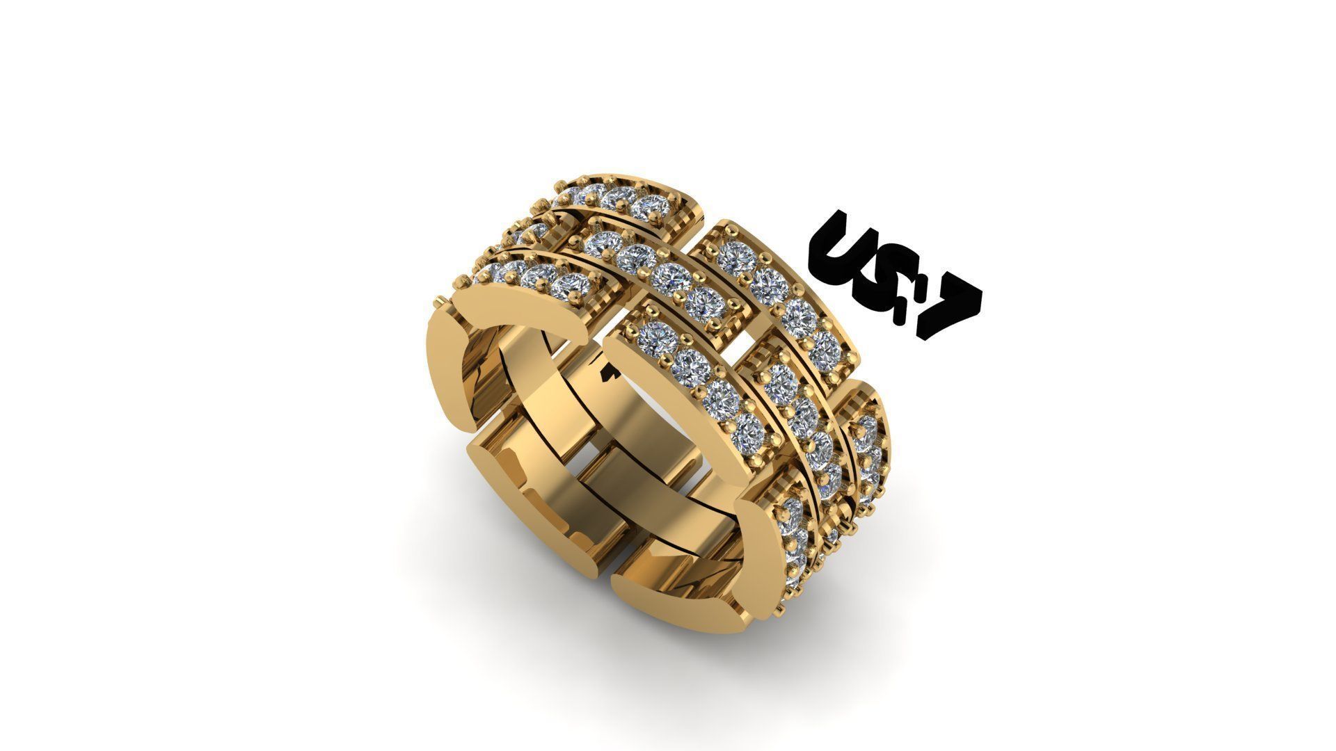 Link bands 3D print model_10