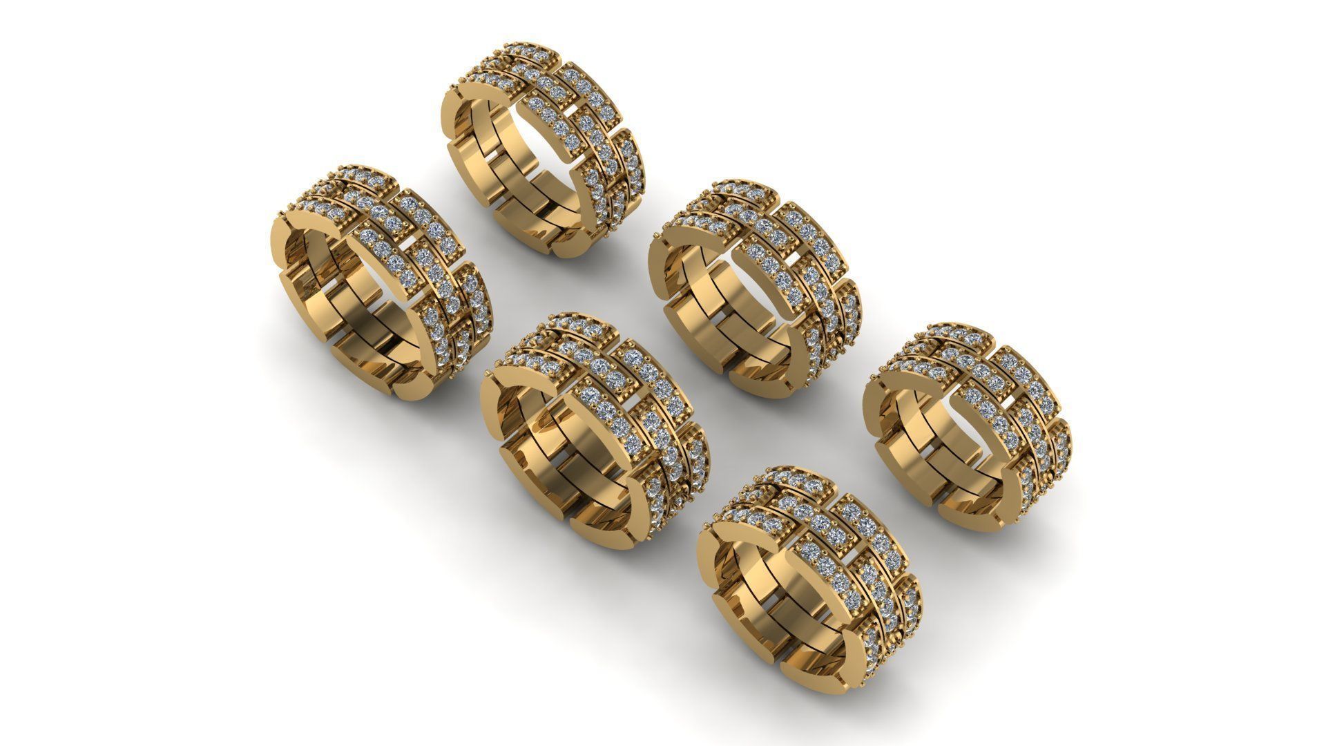 Link bands 3D print model_1