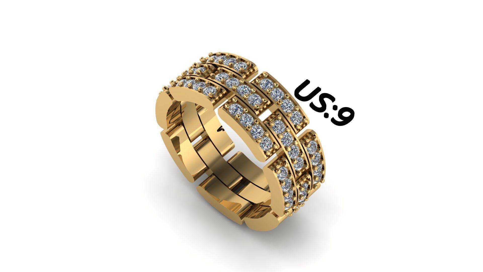 Link bands 3D print model_12