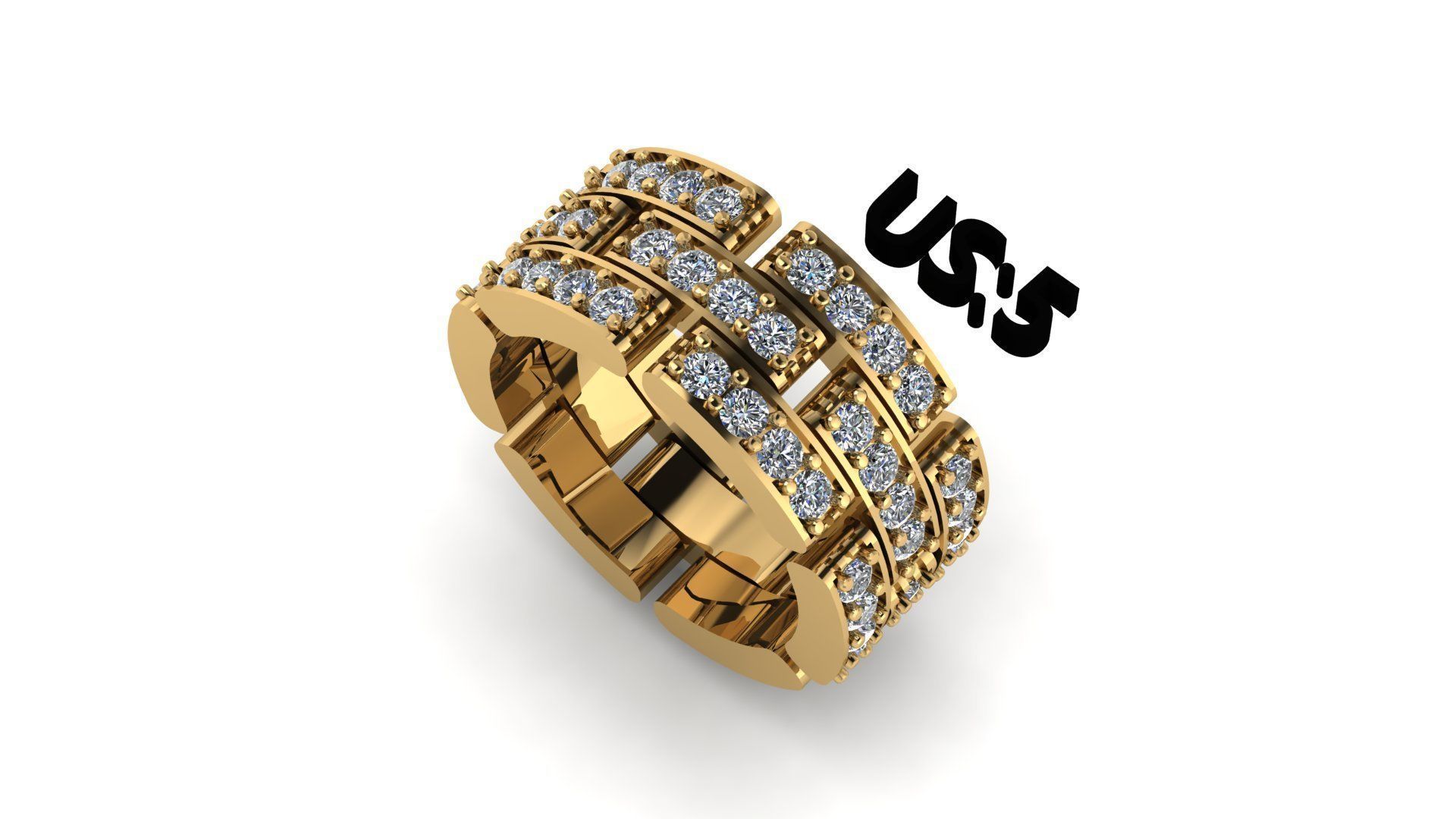 Link bands 3D print model_8