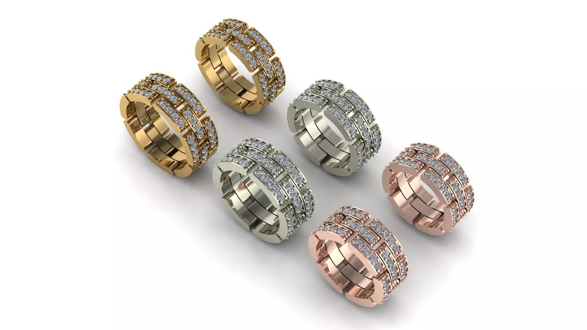 Link bands 3D print model_0