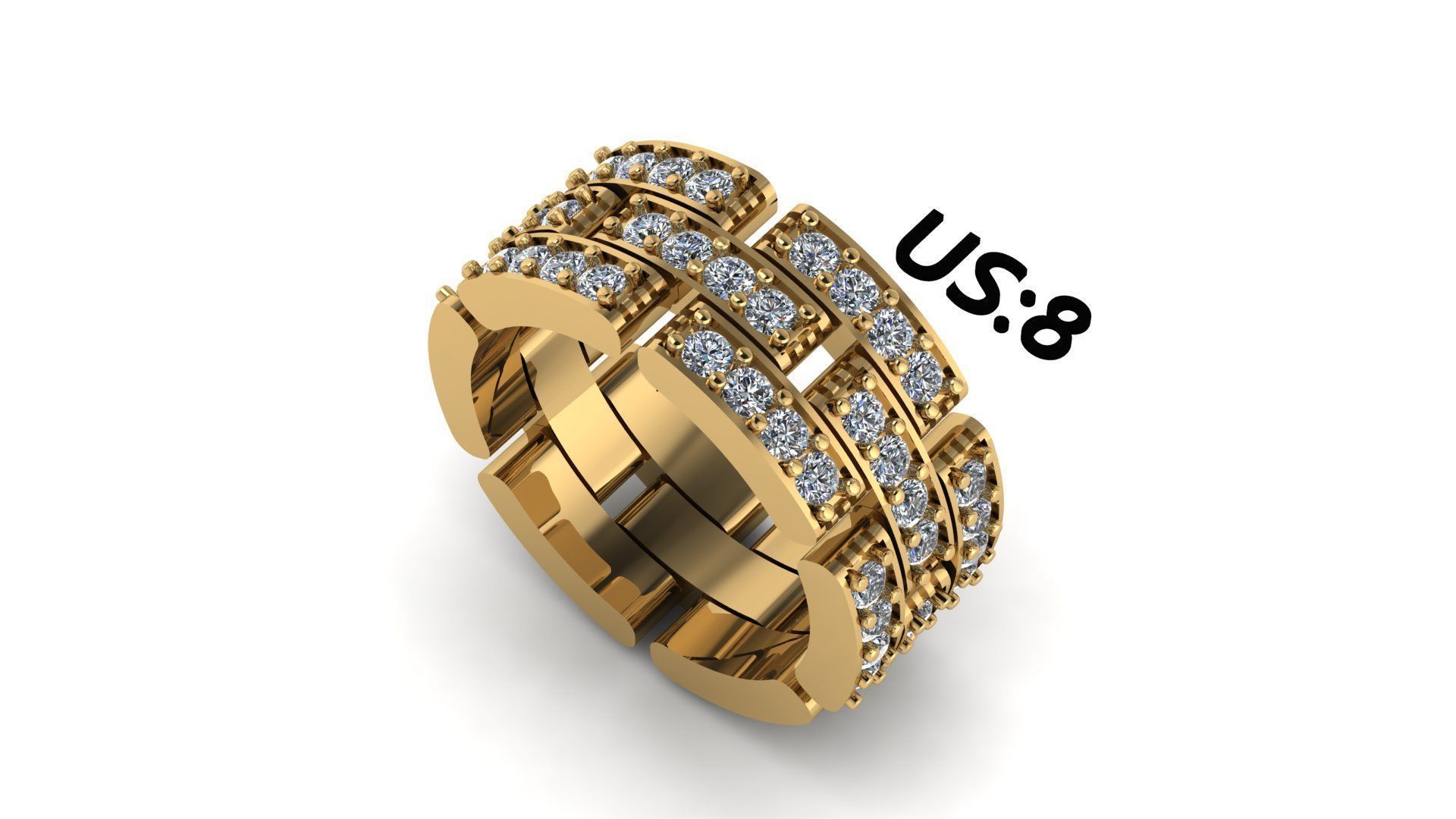 Link bands 3D print model_11