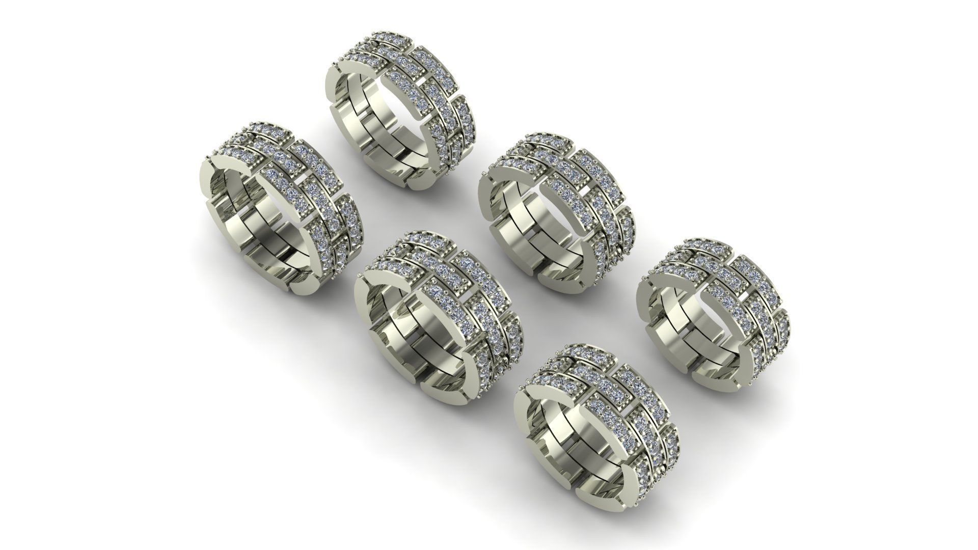 Link bands 3D print model_2