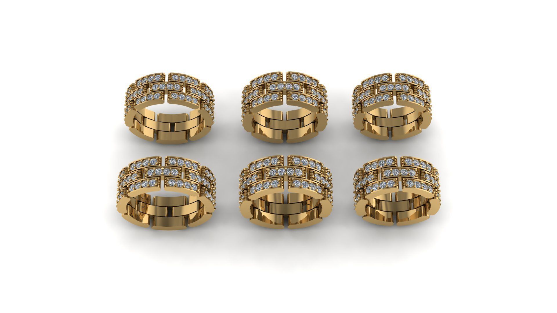 Link bands 3D print model_5