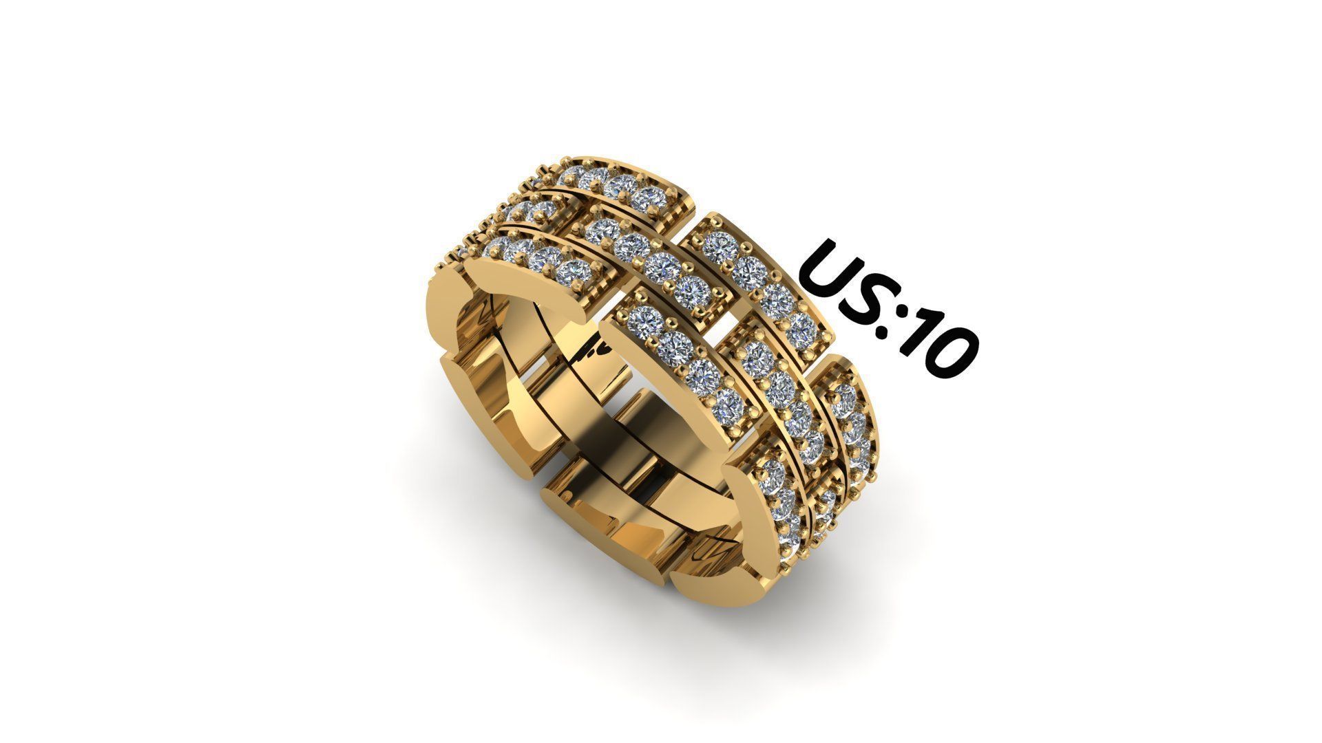 Link bands 3D print model_13