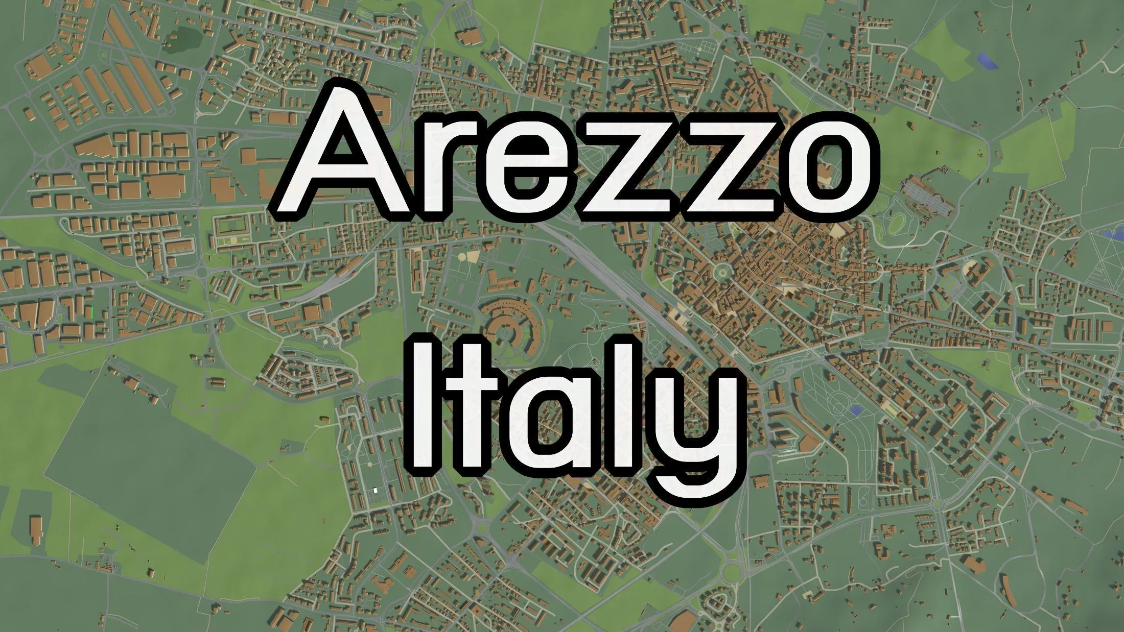 Arezzo Italy - city and urban 3D model