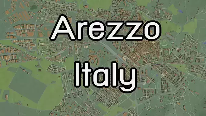 Arezzo Italy - city and urban 3D model