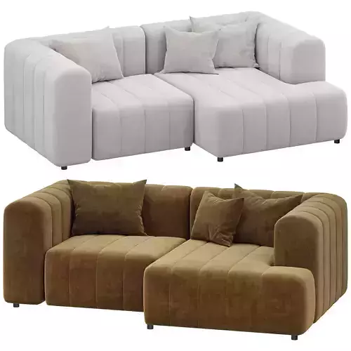 Four Hands Langham Channeled sofa by homescapes 3D model