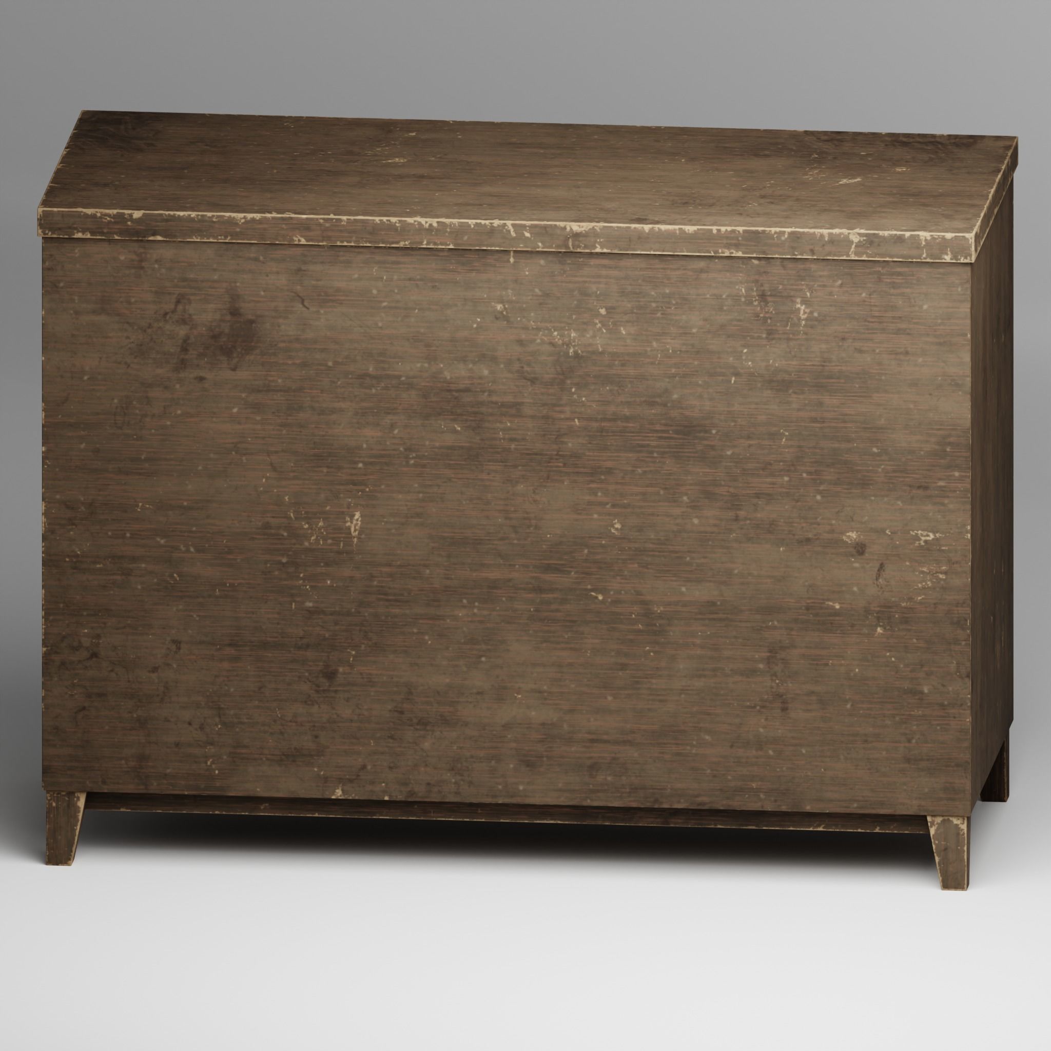 Vintage drawer Low-poly 3D model_6