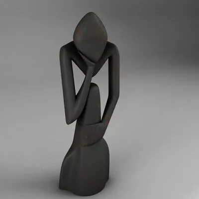 Pensador sculpture of person 3D model