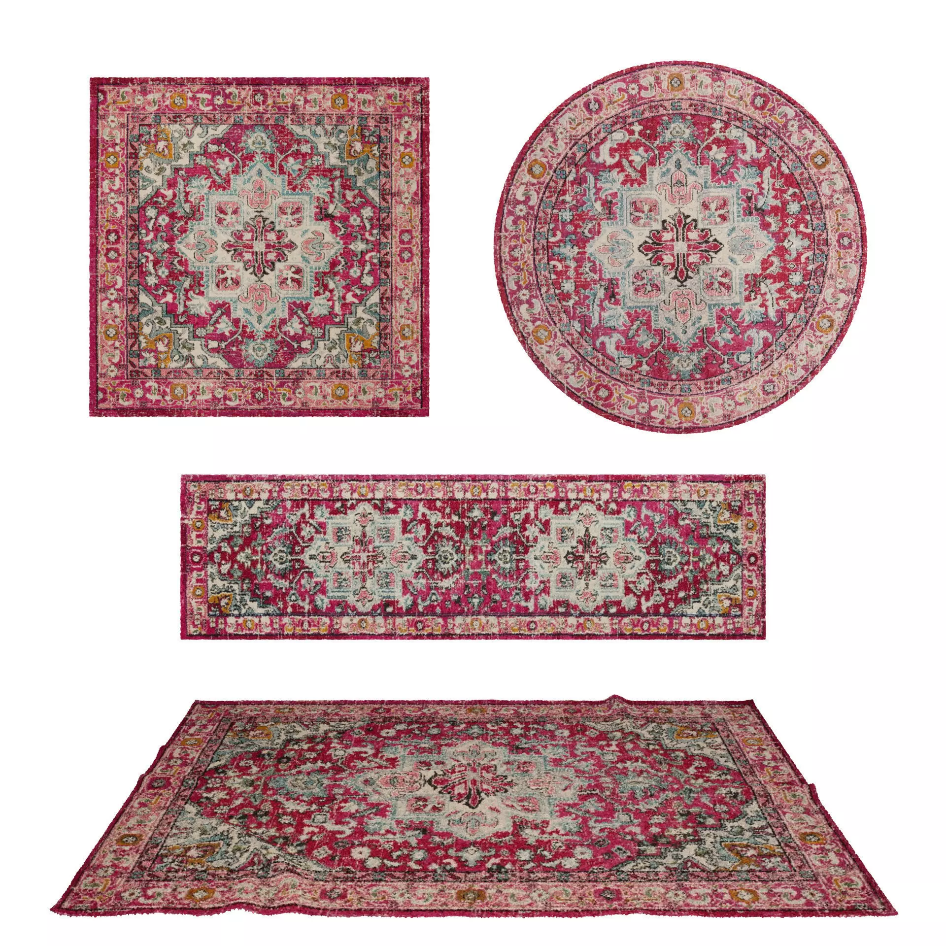 Rugs No 968 Low-poly 3D model_0