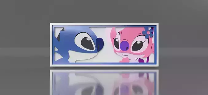 BOITE A LUMIERE STITCH ET ANGEL