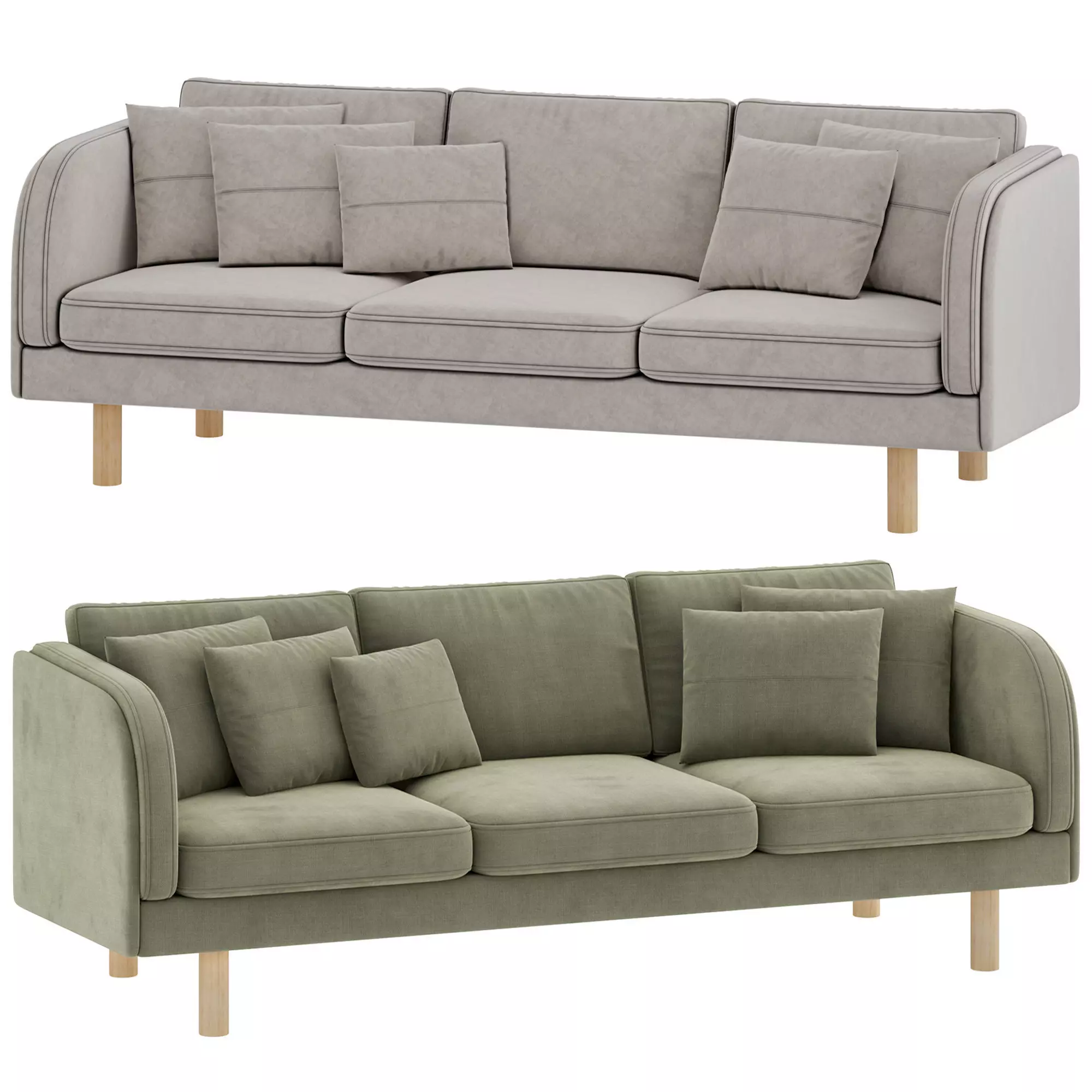 JG three sofa by twentytwentyone 3D model_0