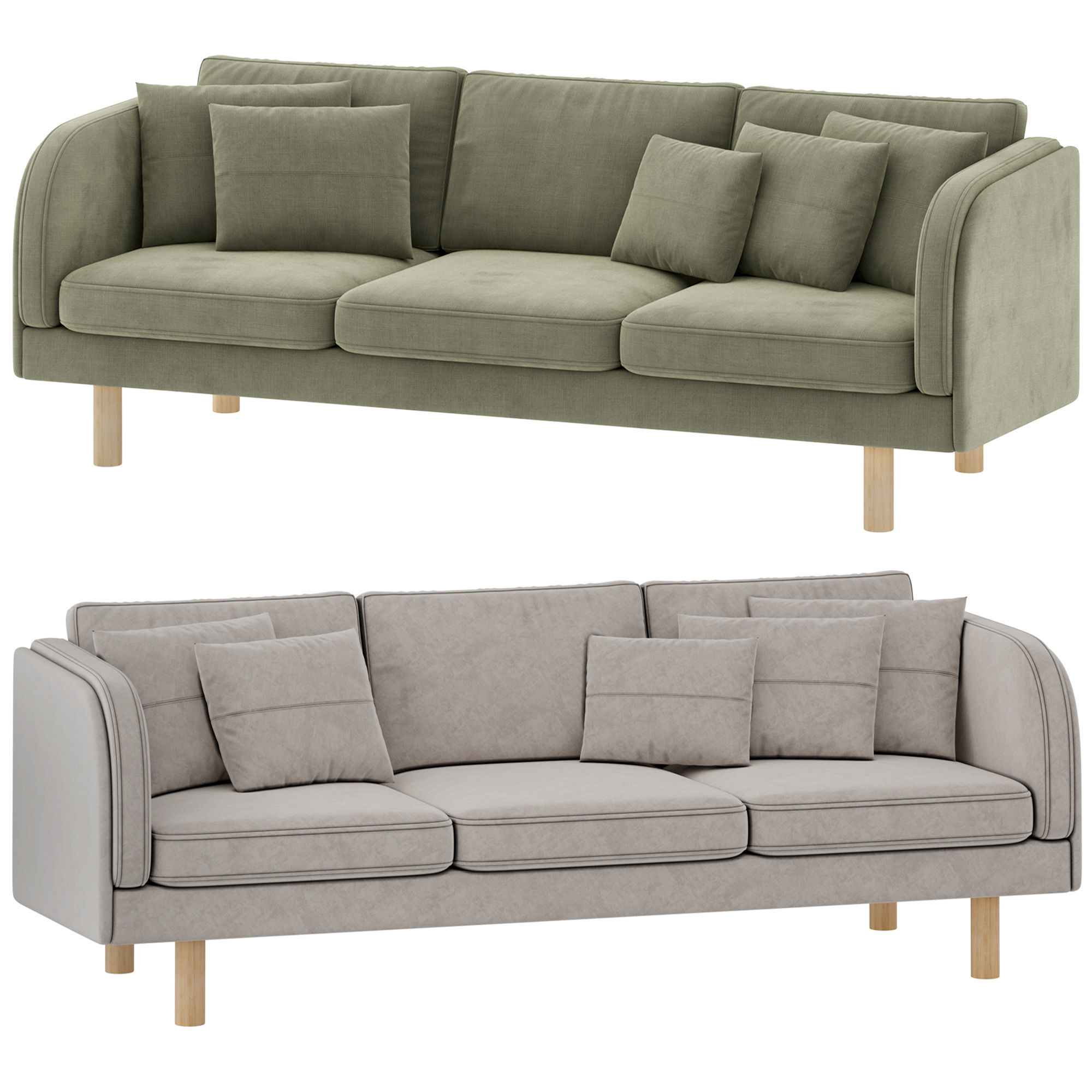 JG three sofa by twentytwentyone 3D model_1