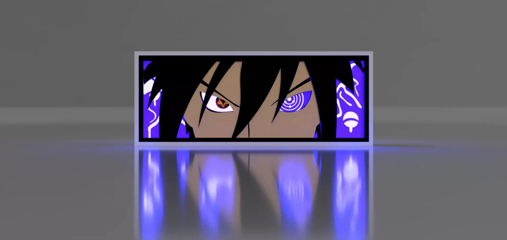BOITE A LUMIERE SASUKE UCHIHA 3D print model