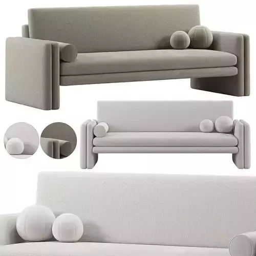 Kimora Knoll Natural Sofa 90