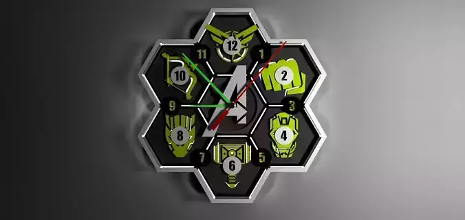 HORLOGE MARVEL AVENGERS AVEC LED 3D print model