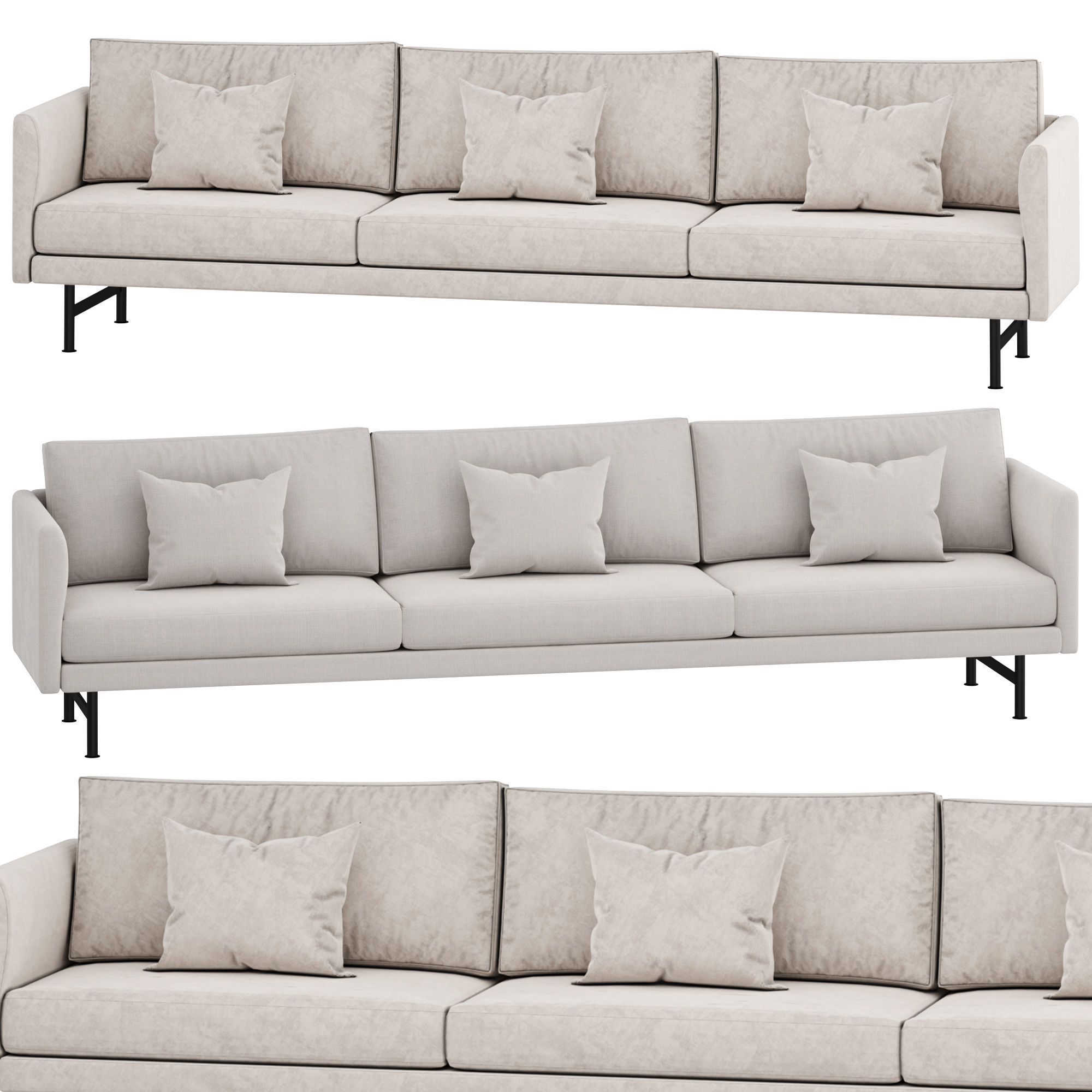 Calmo seater sofa by twentytwentyone 3D model_1