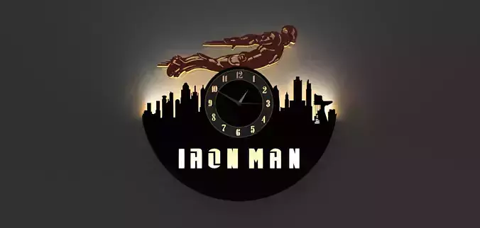 HORLOGE IRON MAN AVEC LED 3D print model