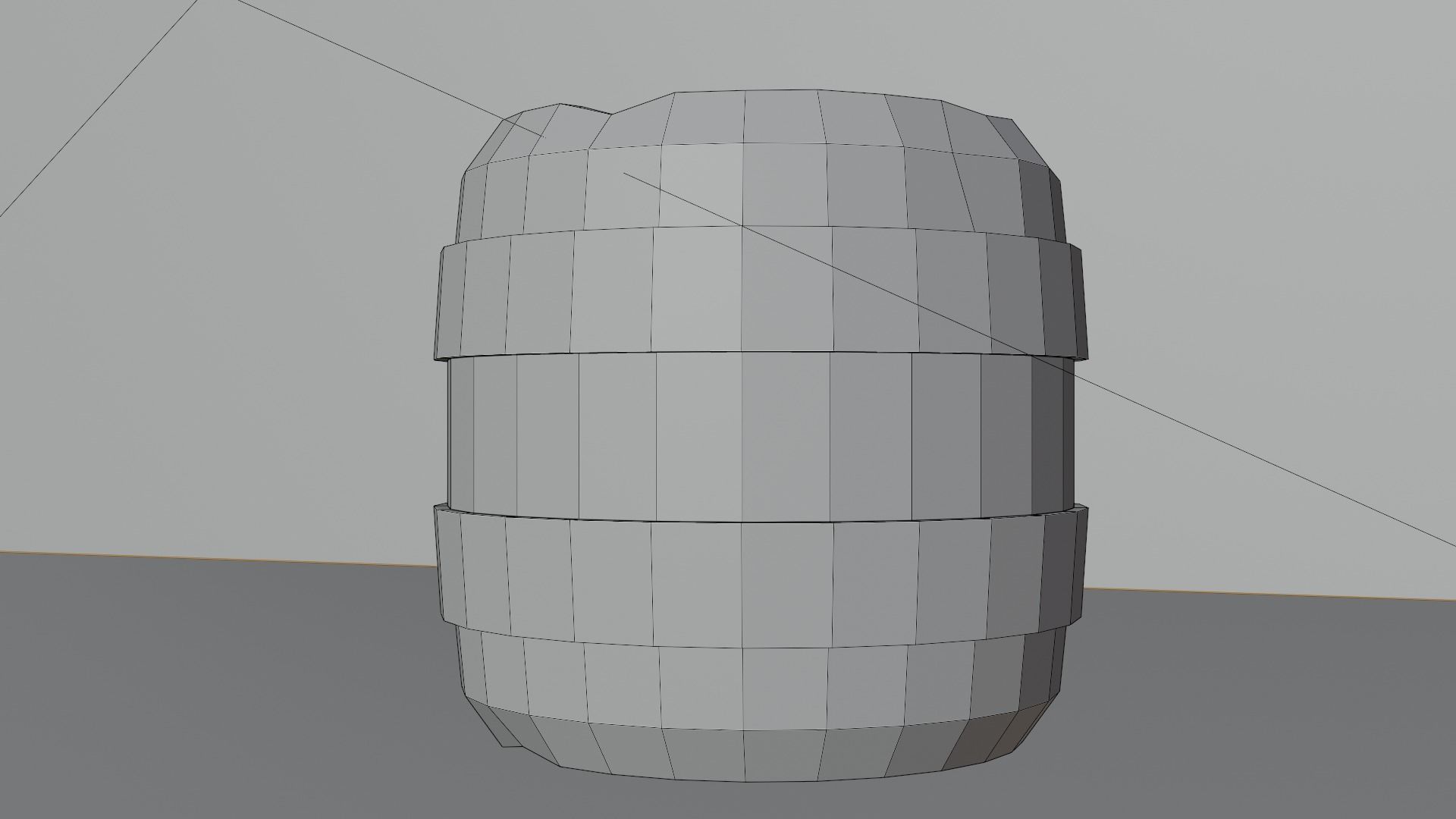 Low Poly Barrel set with 6 barrels Free low-poly 3D model_3