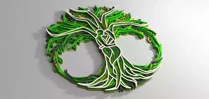 ARBRE DE VIE COUPLE STL OU DXF 3D print model