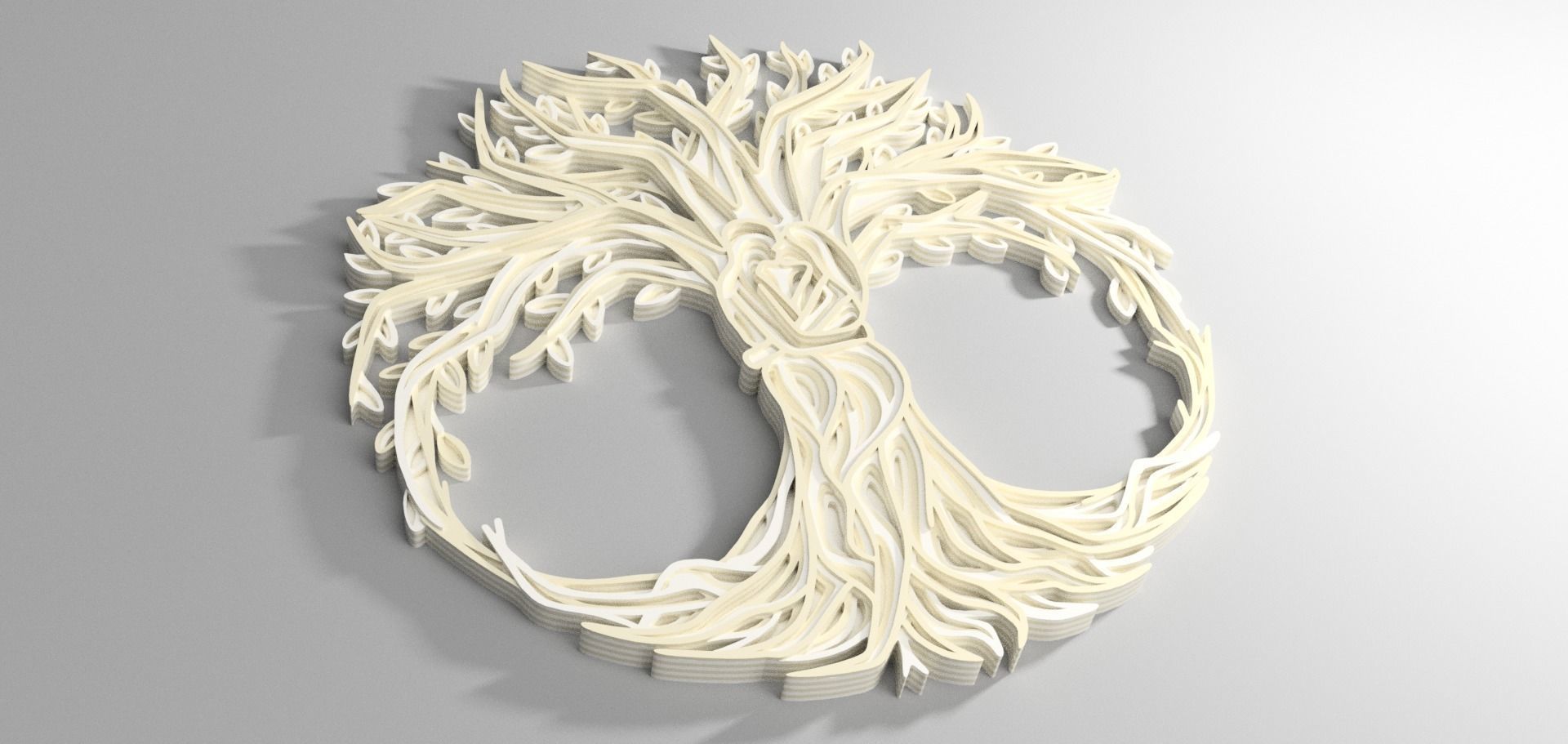 ARBRE DE VIE COUPLE STL OU DXF 3D print model_3