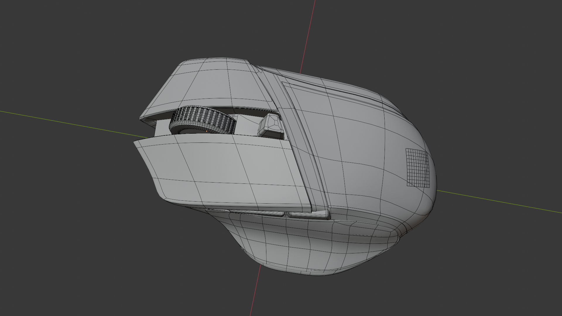 Gaming Mouse Razer Basilisk X Hyperspeed Low-poly 3D model_7