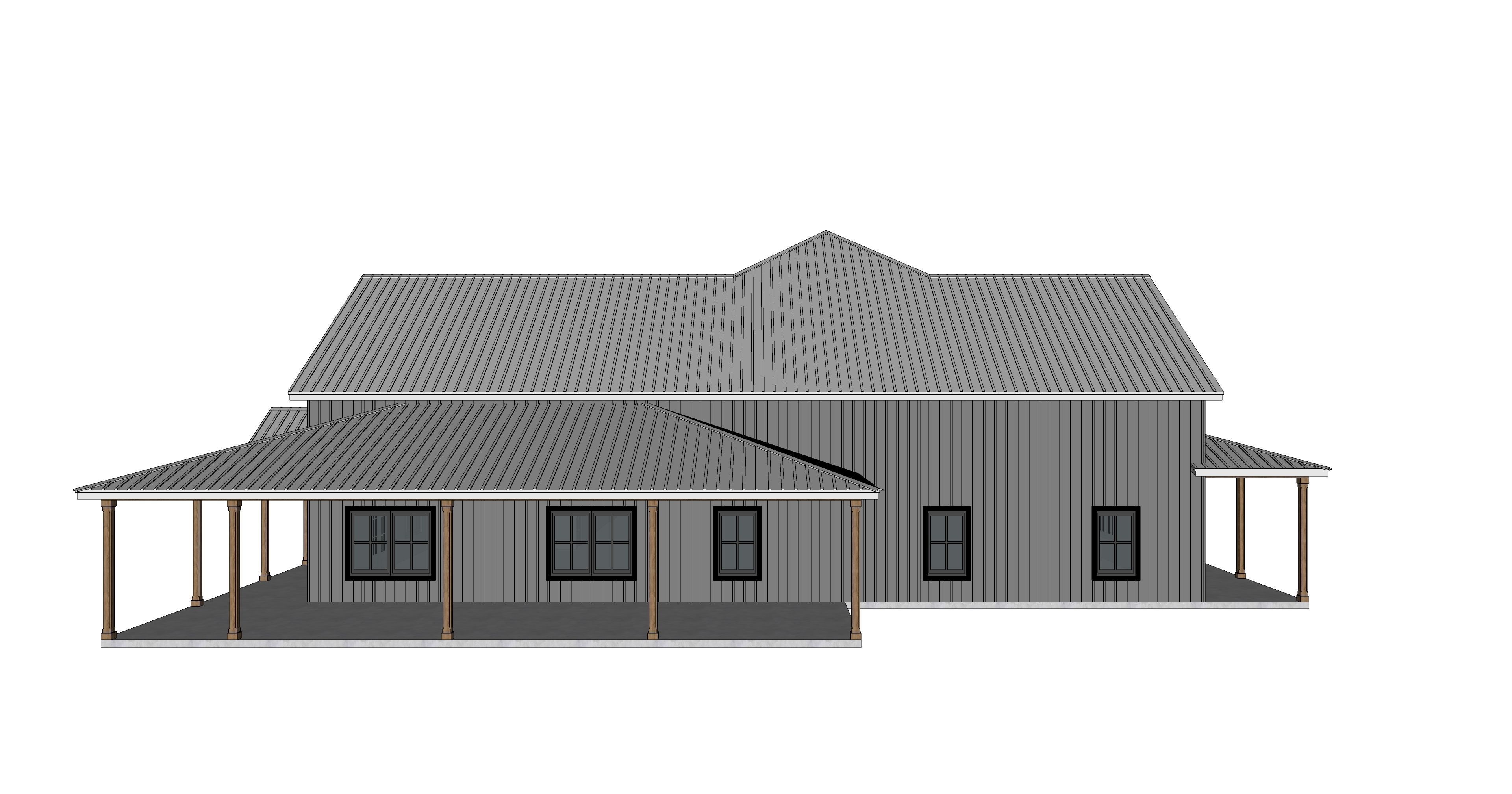 Barndominium House 078 -Archimple LLC Low-poly 3D model_4