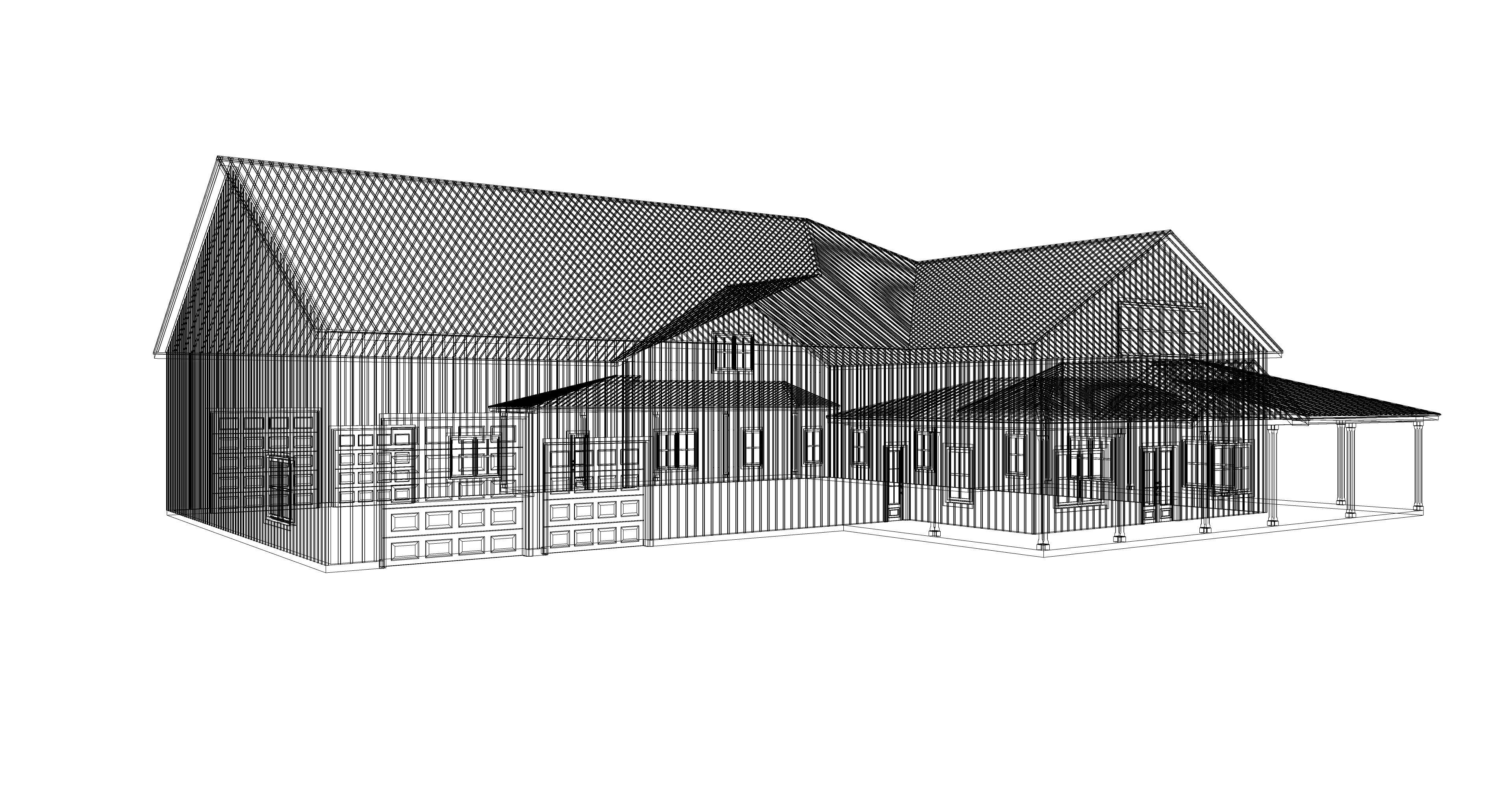 Barndominium House 078 -Archimple LLC Low-poly 3D model_6